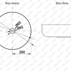 Раковина 400B Lake MELANA Profline ГРАФИТ накладная круглая 400B в Ханты-Мансийске - hanty-mansiysk.mebel24.online | фото 2