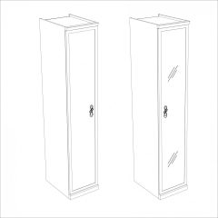 Шкаф 1-но ств с зеркалом Мишель в Ханты-Мансийске - hanty-mansiysk.mebel24.online | фото