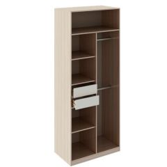 Шкаф 2 двери Глэдис М22 (ЯШС/Белый) в Ханты-Мансийске - hanty-mansiysk.mebel24.online | фото 2