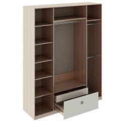 Шкаф 4 двери Глэдис М24 (ЯШС/Белый) в Ханты-Мансийске - hanty-mansiysk.mebel24.online | фото 2