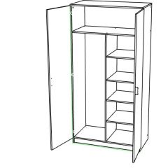 Шкаф двухдверный распашной в Ханты-Мансийске - hanty-mansiysk.mebel24.online | фото