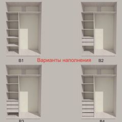 Шкаф-купе 1300 серии SILVER S1+S1+B2+PL2 (2 ящика+1 штанга+1 полка) профиль «Серебро» в Ханты-Мансийске - hanty-mansiysk.mebel24.online | фото 5