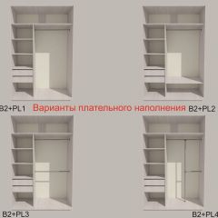Шкаф-купе 1300 серии SILVER S1+S1+B2+PL2 (2 ящика+1 штанга+1 полка) профиль «Серебро» в Ханты-Мансийске - hanty-mansiysk.mebel24.online | фото 6