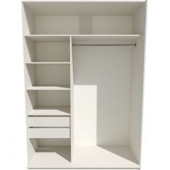 Шкаф-купе 1400 серии SOFT D1+D3+B2+PL1 (2 ящика+1штанга) профиль «Графит» в Ханты-Мансийске - hanty-mansiysk.mebel24.online | фото 2