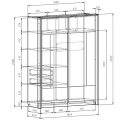 Шкаф-купе 1600 с плитой 22 мм ЛИБЕРТИ в Ханты-Мансийске - hanty-mansiysk.mebel24.online | фото 4
