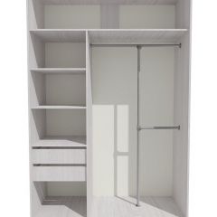 Шкаф-купе 1700 серии SILVER S3+S4+B2+PL4 (2 ящика+F обр.штанга) профиль «Серебро» в Ханты-Мансийске - hanty-mansiysk.mebel24.online | фото 2