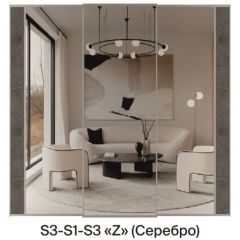 Шкаф-купе 1950 серии SILVER S4+S1+S4 B22+PL4 (по 2 ящика лев/прав+F обр.штанга) профиль «Серебро» в Ханты-Мансийске - hanty-mansiysk.mebel24.online | фото 8