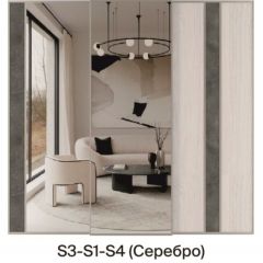 Шкаф-купе 1950 серии SILVER S6+S1+S6Z B22+PL1 (по 2 ящика лев/прав+1 штанга) профиль «Серебро» в Ханты-Мансийске - hanty-mansiysk.mebel24.online | фото 8
