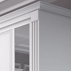 Шкаф-купе 2150 серии NEW CLASSIC K6Z+K1+K6+B22+PL2(по 2 ящика лев/прав+1 штанга+1 полка) профиль «Капучино» в Ханты-Мансийске - hanty-mansiysk.mebel24.online | фото 4