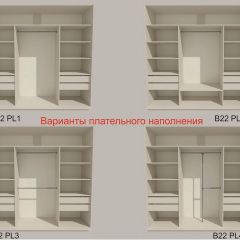 Шкаф-купе 2400 серии SOFT D5+D4+D5+B22+PL3 (по 2 ящика лев/прав+2штанги) профиль «Графит» в Ханты-Мансийске - hanty-mansiysk.mebel24.online | фото 5