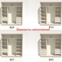 Шкаф-купе 2400 серии SOFT D5+D4+D5+B22+PL3 (по 2 ящика лев/прав+2штанги) профиль «Графит» в Ханты-Мансийске - hanty-mansiysk.mebel24.online | фото 6