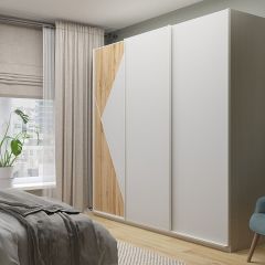 Шкаф-купе 2400 серии SOFT D7+D3+D3+B22+PL4 (по 2 ящика лев/прав+2штанги) профиль «Капучино» в Ханты-Мансийске - hanty-mansiysk.mebel24.online | фото