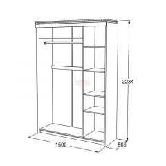 Шкаф-купе 3-х дверный Ольга-13 (1500) в Ханты-Мансийске - hanty-mansiysk.mebel24.online | фото 2