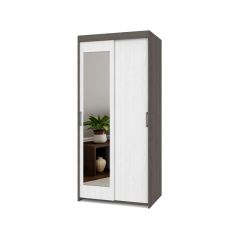 ТОМАС Шкаф-купе с зеркалом Анкор темный/светлый Т22 в Ханты-Мансийске - hanty-mansiysk.mebel24.online | фото