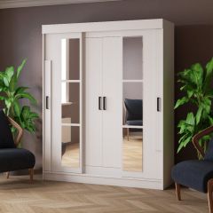 Шкаф-купе ТВИСТ Белый в Ханты-Мансийске - hanty-mansiysk.mebel24.online | фото