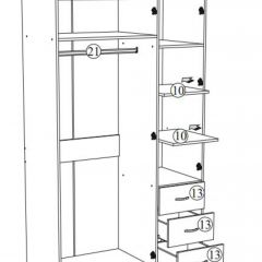 Шкаф Лофт 3-х створчатый в Ханты-Мансийске - hanty-mansiysk.mebel24.online | фото 6