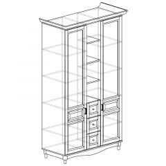 Шкаф многоцелевой №400 Прованс в Ханты-Мансийске - hanty-mansiysk.mebel24.online | фото 2