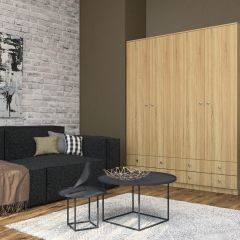 Шкаф Нина (М6) Дуб Сонома в Ханты-Мансийске - hanty-mansiysk.mebel24.online | фото