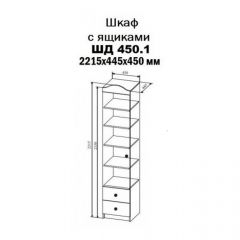 KI-KI ШД450.1 Шкаф (белый/белое дерево) в Ханты-Мансийске - hanty-mansiysk.mebel24.online | фото 2