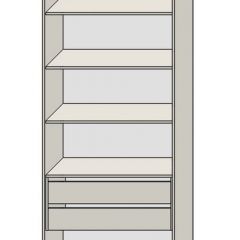Шкаф СТАНДАРТ С2 2 ящика серия "ГЕСТИЯ" (Бежевый песок/Дуб Небраска натуральный ) 800*520*2300 в Ханты-Мансийске - hanty-mansiysk.mebel24.online | фото 2