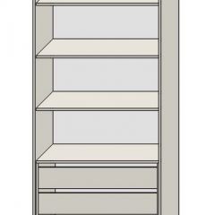 Шкаф СТАНДАРТ С2 2 ящика серия "ГЕСТИЯ" (Бежевый песок/Дуб Небраска натуральный ) 800*520*2300 в Ханты-Мансийске - hanty-mansiysk.mebel24.online | фото 6