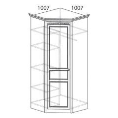 Шкаф угловой №183 "Лючия" Фасад глухой (Угол 1007*1007) Дуб оксфорд в Ханты-Мансийске - hanty-mansiysk.mebel24.online | фото 2