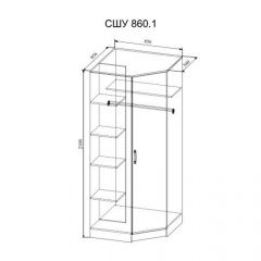 СОФИ СШУ860.1 Шкаф угловой в Ханты-Мансийске - hanty-mansiysk.mebel24.online | фото 2