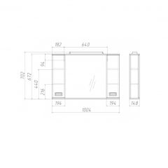 Шкаф-зеркало Cube 100 Эл. Домино (DC5013HZ) в Ханты-Мансийске - hanty-mansiysk.mebel24.online | фото 2