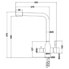 Смеситель д/кухни MELANA-F610304 Stello нерж.сталь, с переключателем на фильтр, однорычажный, сатин в Ханты-Мансийске - hanty-mansiysk.mebel24.online | фото 4