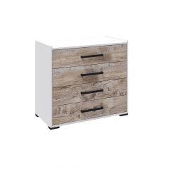 Спальня Соната Комод (Белый/Дуб юкон) в Ханты-Мансийске - hanty-mansiysk.mebel24.online | фото