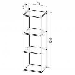 Стеллаж 3 секции (дуб сонома) в Ханты-Мансийске - hanty-mansiysk.mebel24.online | фото 2