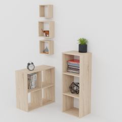 Стеллаж 3 секции (дуб сонома) в Ханты-Мансийске - hanty-mansiysk.mebel24.online | фото 4