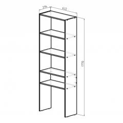Стеллаж Элемент-1 (дуб сонома) в Ханты-Мансийске - hanty-mansiysk.mebel24.online | фото 2