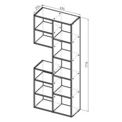 Стеллаж Элемент-2 (дуб сонома) в Ханты-Мансийске - hanty-mansiysk.mebel24.online | фото 5