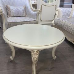 Стол журнальный круглый Мона Лиза (крем) в Ханты-Мансийске - hanty-mansiysk.mebel24.online | фото 2
