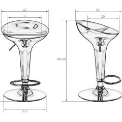 Стул барный DOBRIN BOMBA LM-1004 (серебряный металлик) в Ханты-Мансийске - hanty-mansiysk.mebel24.online | фото