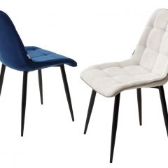 Стул CHIC BLUVEL-86 NAVY BLUE / черный каркас М-City в Ханты-Мансийске - hanty-mansiysk.mebel24.online | фото 2