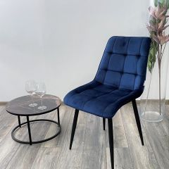 Стул CHIC BLUVEL-86 NAVY BLUE / черный каркас М-City в Ханты-Мансийске - hanty-mansiysk.mebel24.online | фото 5