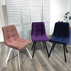 Стул CHILLI-Q SQUARE розовый #15, велюр / белый каркас, 4 шт./1 к, М-City в Ханты-Мансийске - hanty-mansiysk.mebel24.online | фото 5