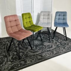 Стул CHILLI SQUARE BLUVEL-03 светло-серый, велюр / черный каркас М-City в Ханты-Мансийске - hanty-mansiysk.mebel24.online | фото 5