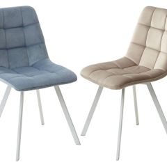Стул CHILLI SQUARE G108-56 пудровый синий, велюр/ белый каркас М-City в Ханты-Мансийске - hanty-mansiysk.mebel24.online | фото 3