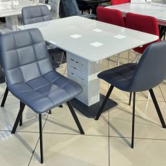 Стул CHILLI SQUARE HK017-09 серо-черничный, PU/ черный каркас М-City в Ханты-Мансийске - hanty-mansiysk.mebel24.online | фото 6