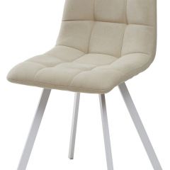 Стул CHILLI SQUARE UF860-01B бежевый, ткань/ белый каркас М-City в Ханты-Мансийске - hanty-mansiysk.mebel24.online | фото