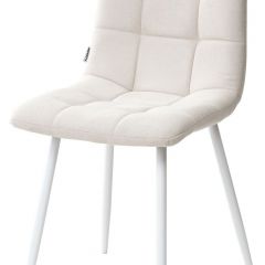 Стул CHILLI UF860-01B бежевый, ткань/белый каркас М-City в Ханты-Мансийске - hanty-mansiysk.mebel24.online | фото