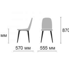 Стул Диор Ultra Denim (синий/черный) 4 шт. в Ханты-Мансийске - hanty-mansiysk.mebel24.online | фото 2
