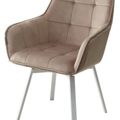 Стул MAVERICK 360 град. поворот. BLUVEL-40 BEIGE/ белый каркас, М-City в Ханты-Мансийске - hanty-mansiysk.mebel24.online | фото