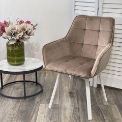 Стул MAVERICK 360 град. поворот. BLUVEL-40 BEIGE/ белый каркас, М-City в Ханты-Мансийске - hanty-mansiysk.mebel24.online | фото 2