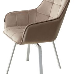 Стул MAVERICK 360 град. поворот. BLUVEL-40 BEIGE/ белый каркас, М-City в Ханты-Мансийске - hanty-mansiysk.mebel24.online | фото 8
