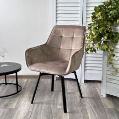 Стул MAVERICK 360 град. поворот. BLUVEL-40 BEIGE/ черный каркас, М-City в Ханты-Мансийске - hanty-mansiysk.mebel24.online | фото 5