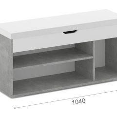 Тумба для обуви Аризона с нишей Ателье светлый/Белый (Вайт) в Ханты-Мансийске - hanty-mansiysk.mebel24.online | фото 2